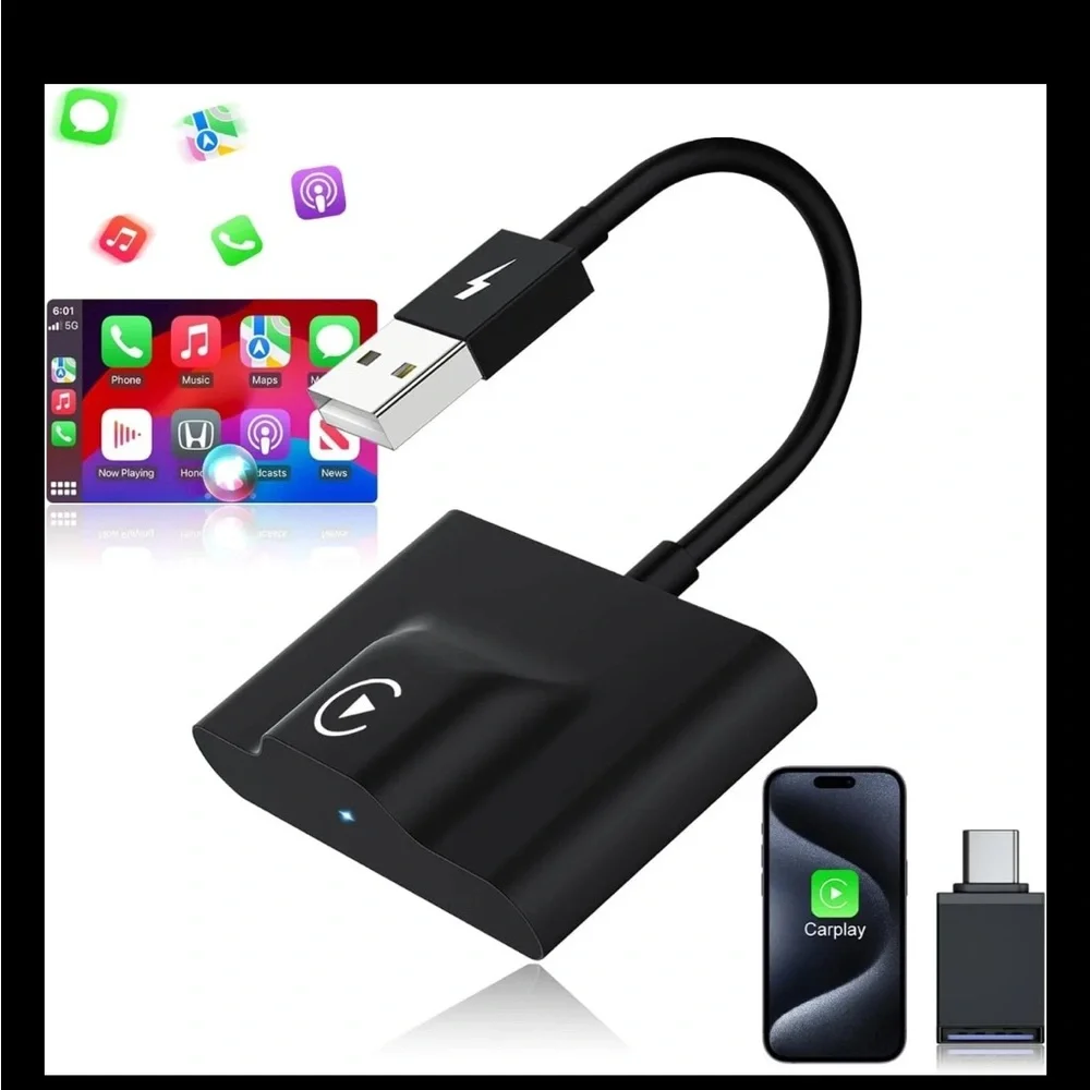 Wireless CarPlay Adapter for Apple CarPlay Wireless Adapter 2025 Upgraded Conve